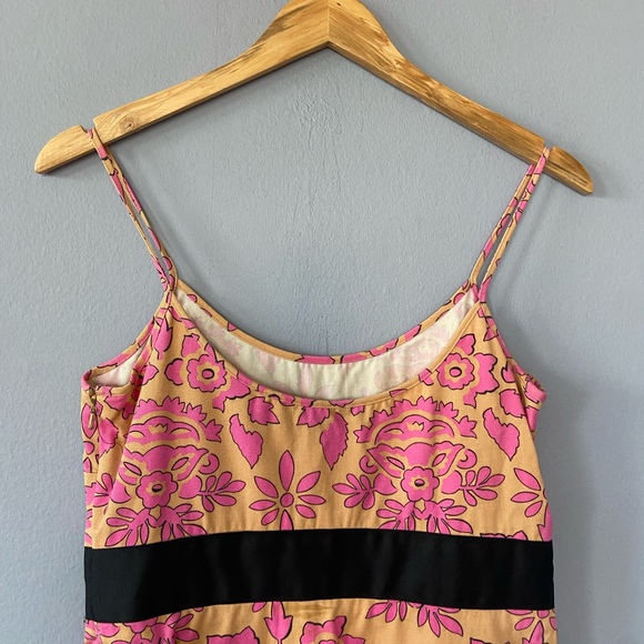 TIBI Vintage 90s Y2K Cotton Floral Sundress Size 4 - Picture 4 of 7